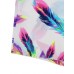 Plus Size S-5XL Women Casual Feather Printed Chiffon Tank Top