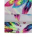 Plus Size S-5XL Women Casual Feather Printed Chiffon Tank Top