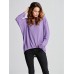 Women Plus Size Autumn Loose Batwing Long Sleeve Tops T-shirt