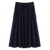 Casual Lady Ruffles Elastic High Waist Pure Color Pocket  Skirt