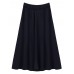 Casual Lady Ruffles Elastic High Waist Pure Color Pocket  Skirt