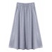 Casual Lady Ruffles Elastic High Waist Pure Color Pocket  Skirt