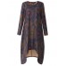 Vintage Women Printing Dress