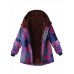  L-5XL Casual Women Block Print Hooded Fleece Thicken Coat