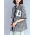 Plus Size Casual Women Top Striped Digital Printed Hooded Cardigans