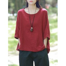  M-5XL Casual Women Solid Color Shirts