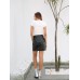 S-5XL Sexy Women Black High Waist Mini Bodycon Skirts