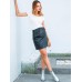 S-5XL Sexy Women Black High Waist Mini Bodycon Skirts