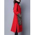 Plus Size Vintage Women Embroidery Printed Cotton Linen Coat