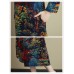 Plus Size Retro Women Floral Long Sleeve Dress