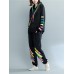 Autumn Casual Women Color Stripe Loose Cotton Leisure Suits