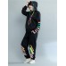 Autumn Casual Women Color Stripe Loose Cotton Leisure Suits