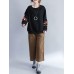 Casual Women Embroidery Fleece Sweatshirts