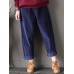 Plus Size Casual Women Corduroy Loose Radish Pants