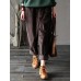 Plus Size Casual Women Corduroy Loose Radish Pants