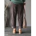 Plus Size Casual Women Corduroy Loose Radish Pants