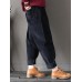 Plus Size Casual Women Corduroy Loose Radish Pants