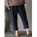 Plus Size Casual Women Corduroy Loose Radish Pants