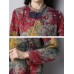 Vintage Women Floral Printed Thick Coats