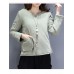 Casual Women Warm Cotton Linen Quilted Jacket