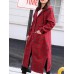 XL-4XL Vintage Women Floral Printed Hooded Thick Coats