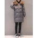 M-3XL Winter Women Fur Collar Hoodie Cotton Quilted Jacket