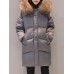 M-3XL Winter Women Fur Collar Hoodie Cotton Quilted Jacket