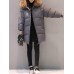 M-3XL Winter Women Fur Collar Hoodie Cotton Quilted Jacket