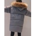 M-3XL Winter Women Fur Collar Hoodie Cotton Quilted Jacket