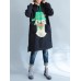 Plus Size Casual Women Cartoon Hooded Thick Sweatshirt