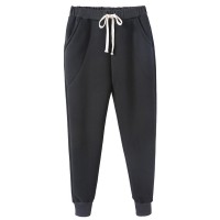 XS-4XL Casual Women Sports Elastic Waist Thick Trousers