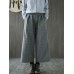 Casual Women Plaid Wide Leg Pants