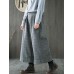 Casual Women Plaid Wide Leg Pants