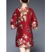 Plus Size Elegant Women Floral Printed Coats