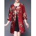 Plus Size Elegant Women Floral Printed Coats