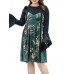 Plus Size Eleglant Women Sleeveless Floral Gold Velvet Dresses