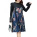 Plus Size Eleglant Women Sleeveless Floral Gold Velvet Dresses