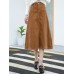 3XS-6XL Casual Women Corduroy A-Line Mid-Long Skirts