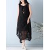 Elegant Women Sleeveless Lace Long Maxi Dress