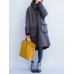 Plus Size Casual Women Printed Fleece Thick Long Coats