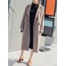 Plus Size Casual Women plaid Wool Coats