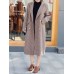 Plus Size Casual Women plaid Wool Coats