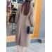 Plus Size Casual Women plaid Wool Coats