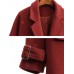 Plus Size Casual Women Side Split Woolen Coats