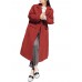 Plus Size Casual Women Side Split Woolen Coats