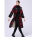 Plus Size Casual Women Plaid Color Patchwork Woolen Coats