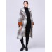 Plus Size Casual Women Plaid Color Patchwork Woolen Coats