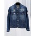 Plus Size Casual Women Hole Denim Jacket