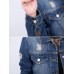 Plus Size Casual Women Hole Denim Jacket