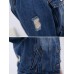 Plus Size Casual Women Hole Denim Jacket